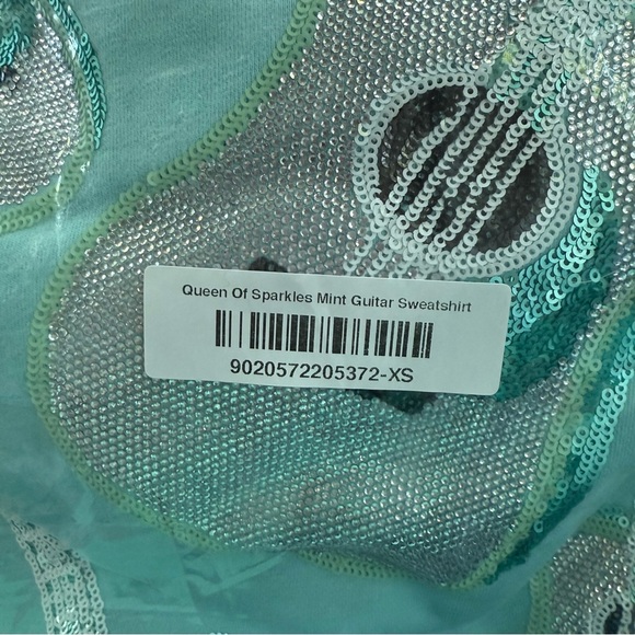 Sequin Guitar Sweatshirt - Blue - Picture 4 of 4